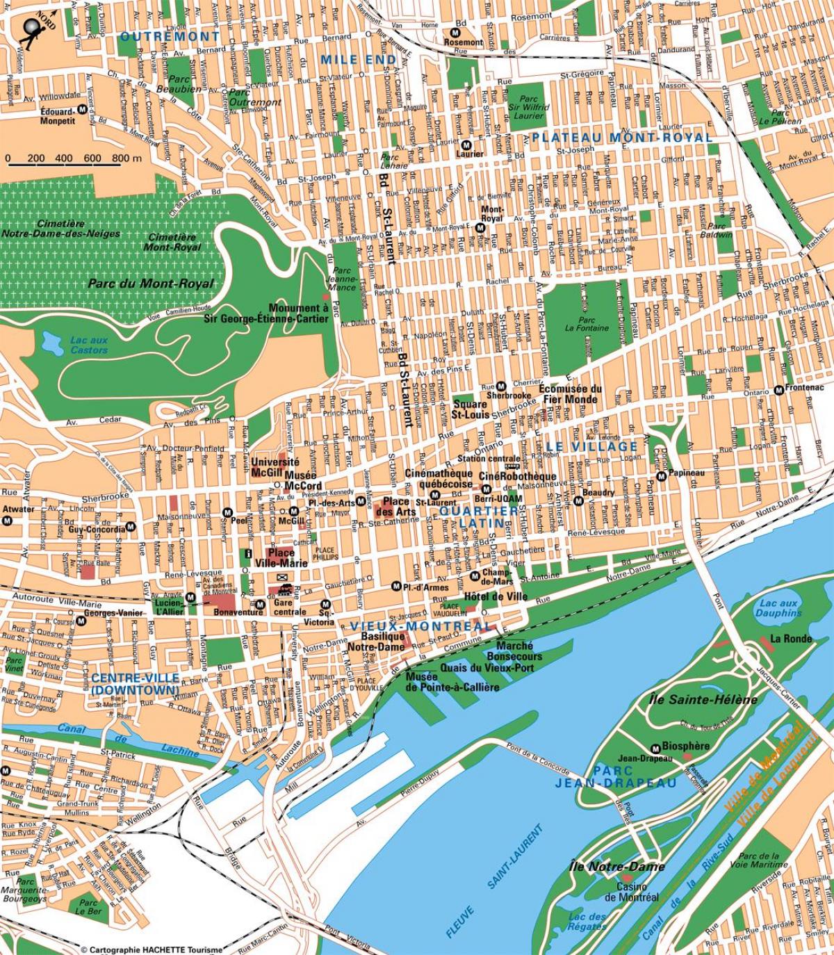 Mappa delle strade di Montreal